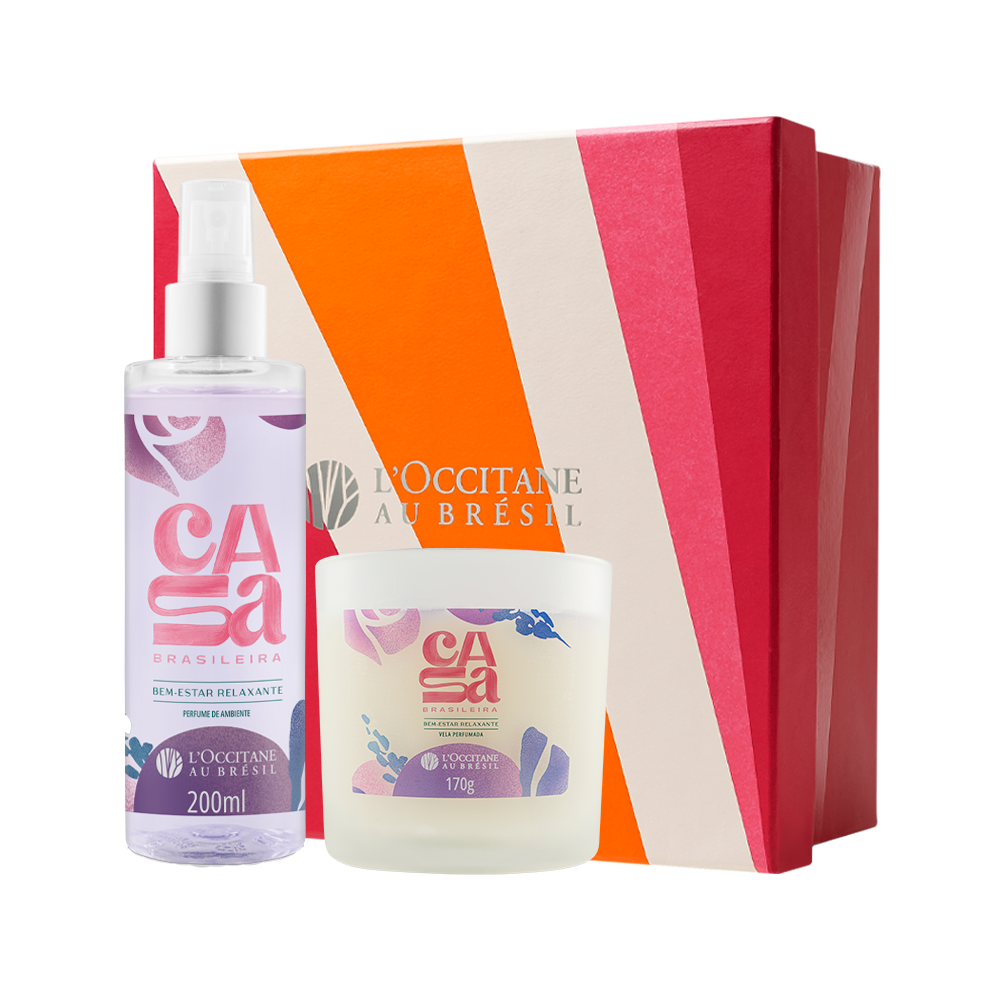 Presente Bem-Estar Relaxante: Perfume de Ambiente e Vela Perfumada