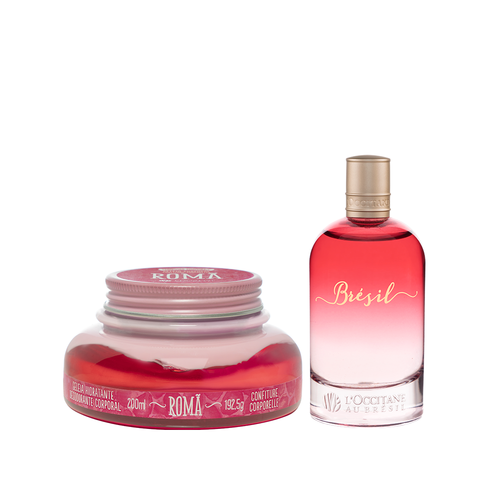 [322461] Combo Deo Colônia Brésil e Geleia Hidratante Romã