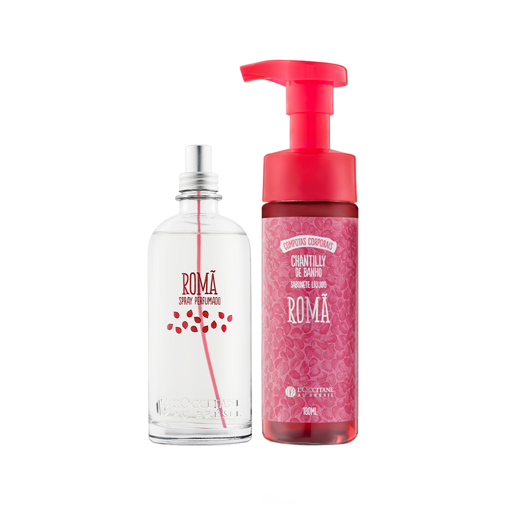 Chantilly de Banho e Spray Perfumado Romã