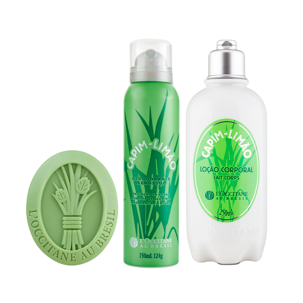 [424564] Trio de Cuidados: Banho, Hidratação e Proteção Capim-Limão
